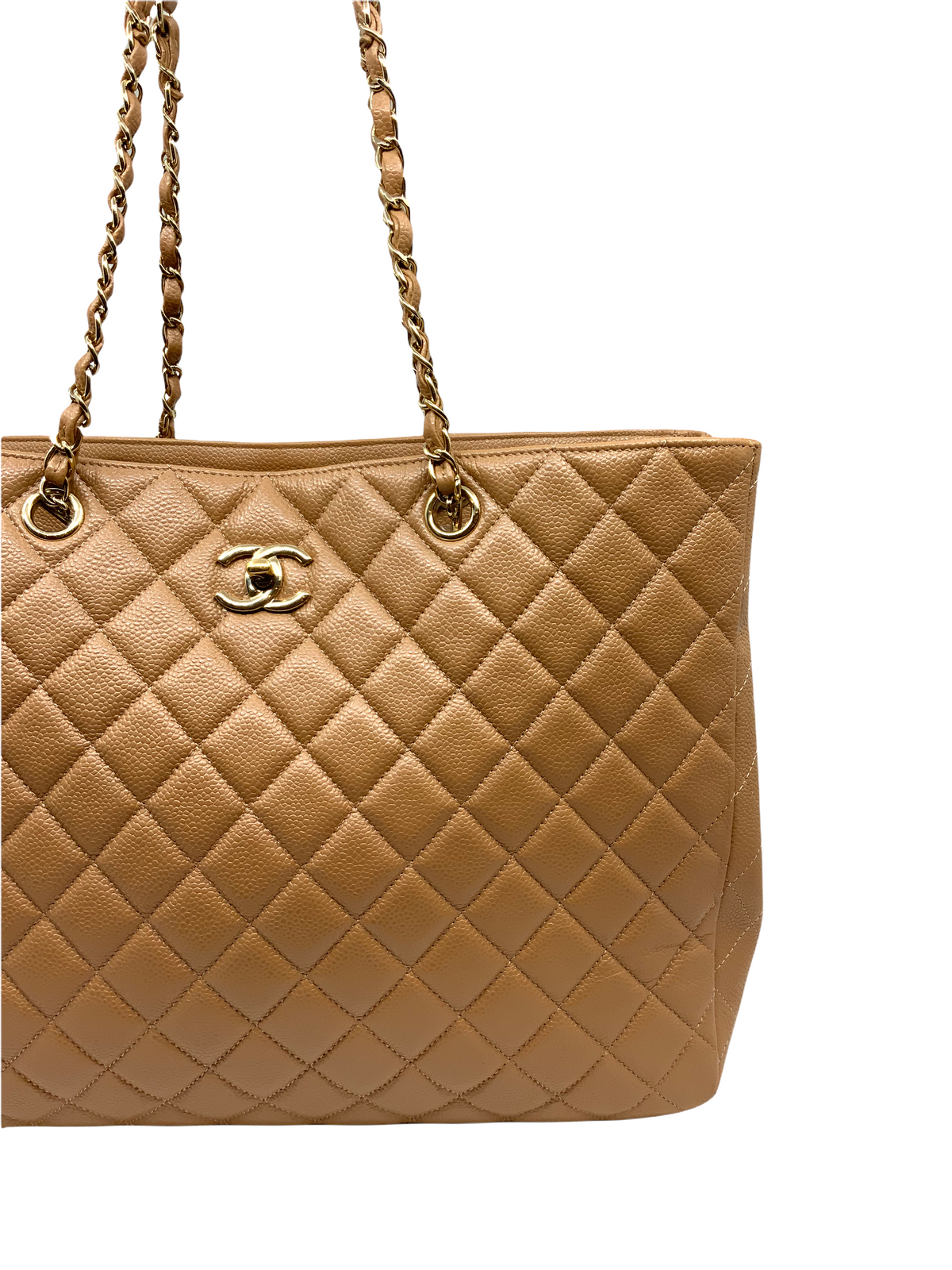 Chanel Calfskin Quilted Large CC Shopping Tote - photo 4