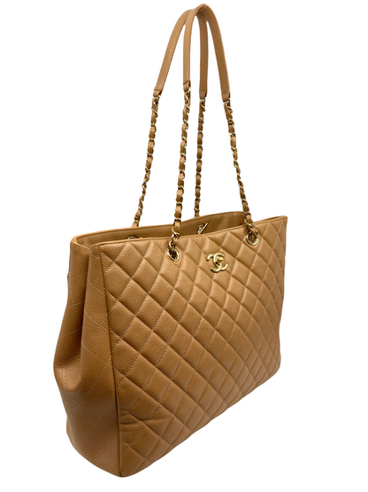 Chanel Calfskin Quilted Large CC Shopping Tote - photo 3