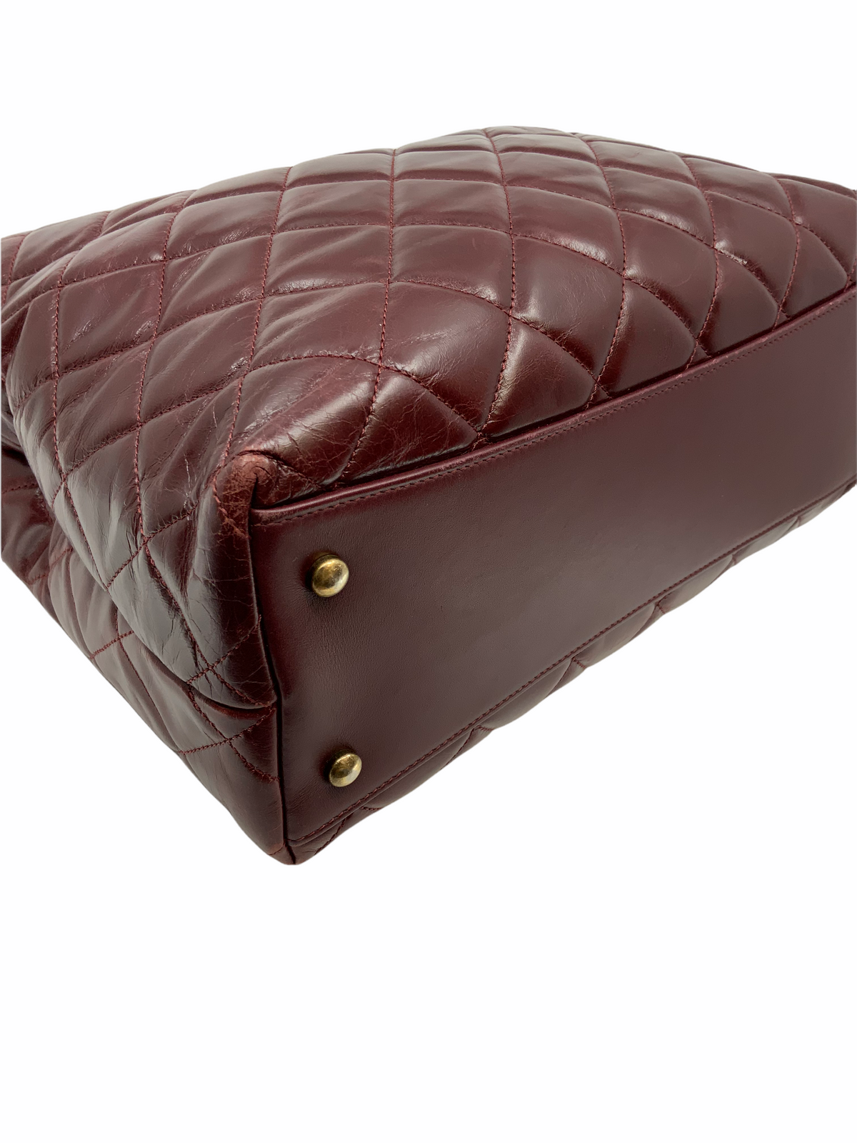 Chanel Quilted Large Gold Bar Top Handle Tote - photo 8