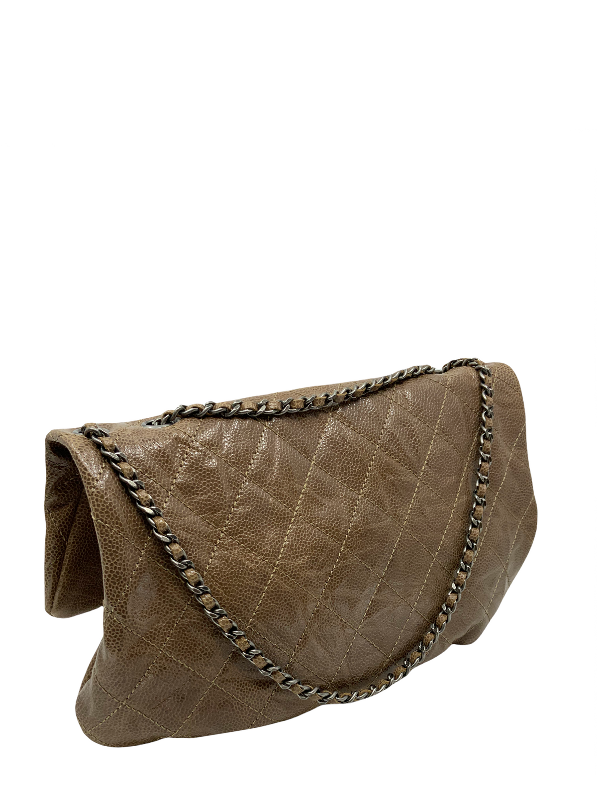 Chanel Elastic CC Flap Bag Glazed Caviar Leather Shoulder Bag - photo 5