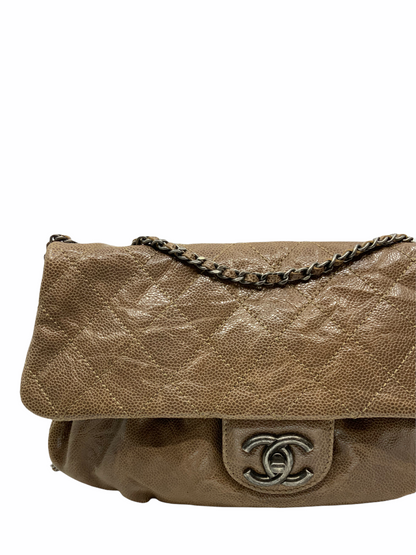 Chanel Elastic CC Flap Bag Glazed Caviar Leather Shoulder Bag - photo 4