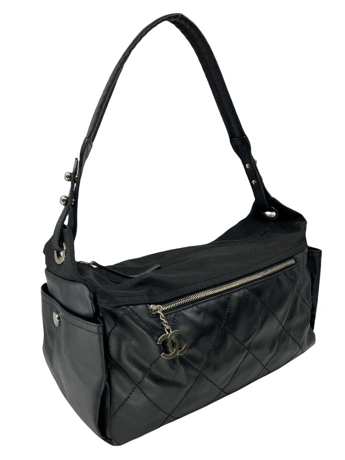 Chanel Quilted Coated Canvas Paris Biarritz Large Shoulder Bag - photo 2