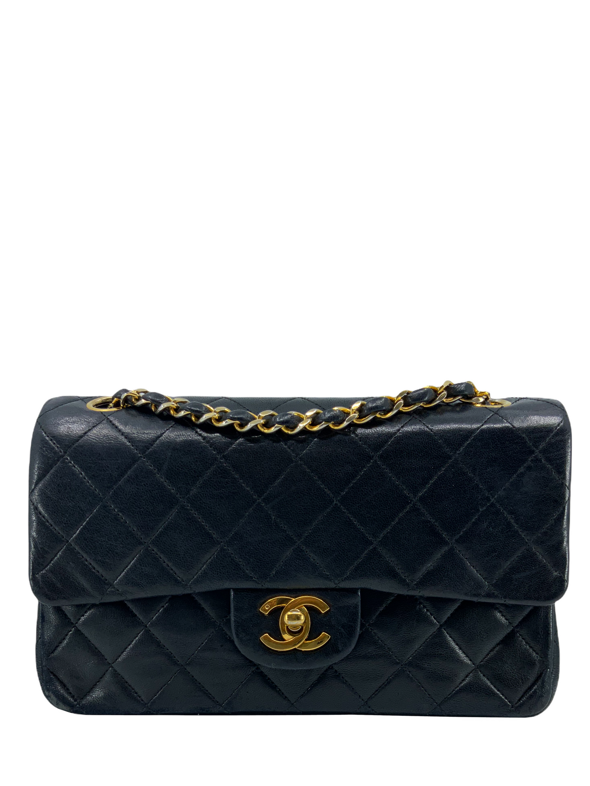 Chanel Vintage Quilted Lambskin Small Classic Double Flap Bag - image 1