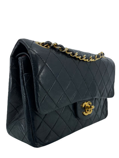 Chanel Vintage Quilted Lambskin Small Classic Double Flap Bag - image 3