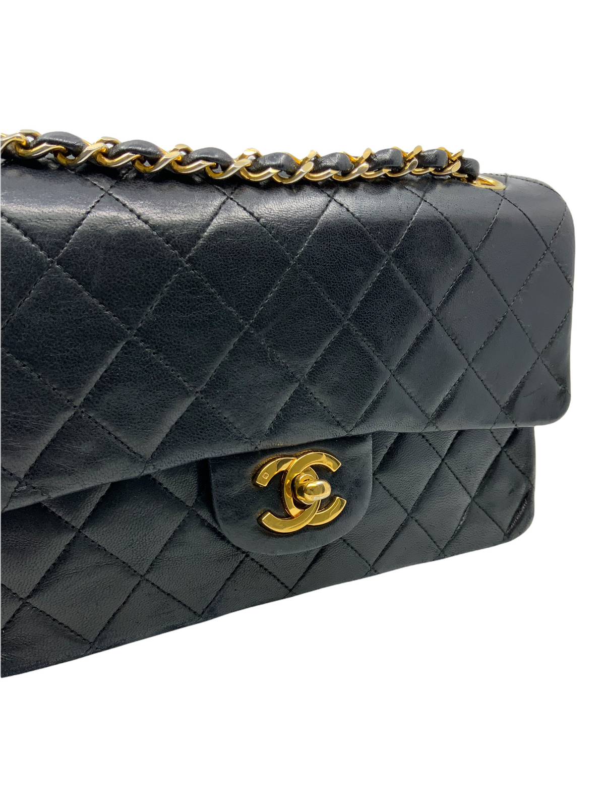 Chanel Vintage Quilted Lambskin Small Classic Double Flap Bag - image 5