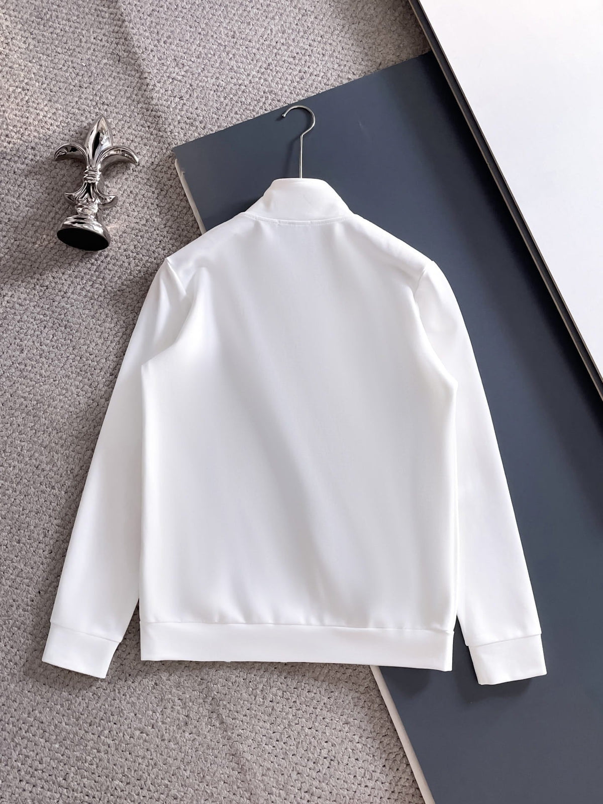 Prada Linea Rossa Tracksuit Set - White Technical Knit Stripe Zip Jacket & Pants - photo 3