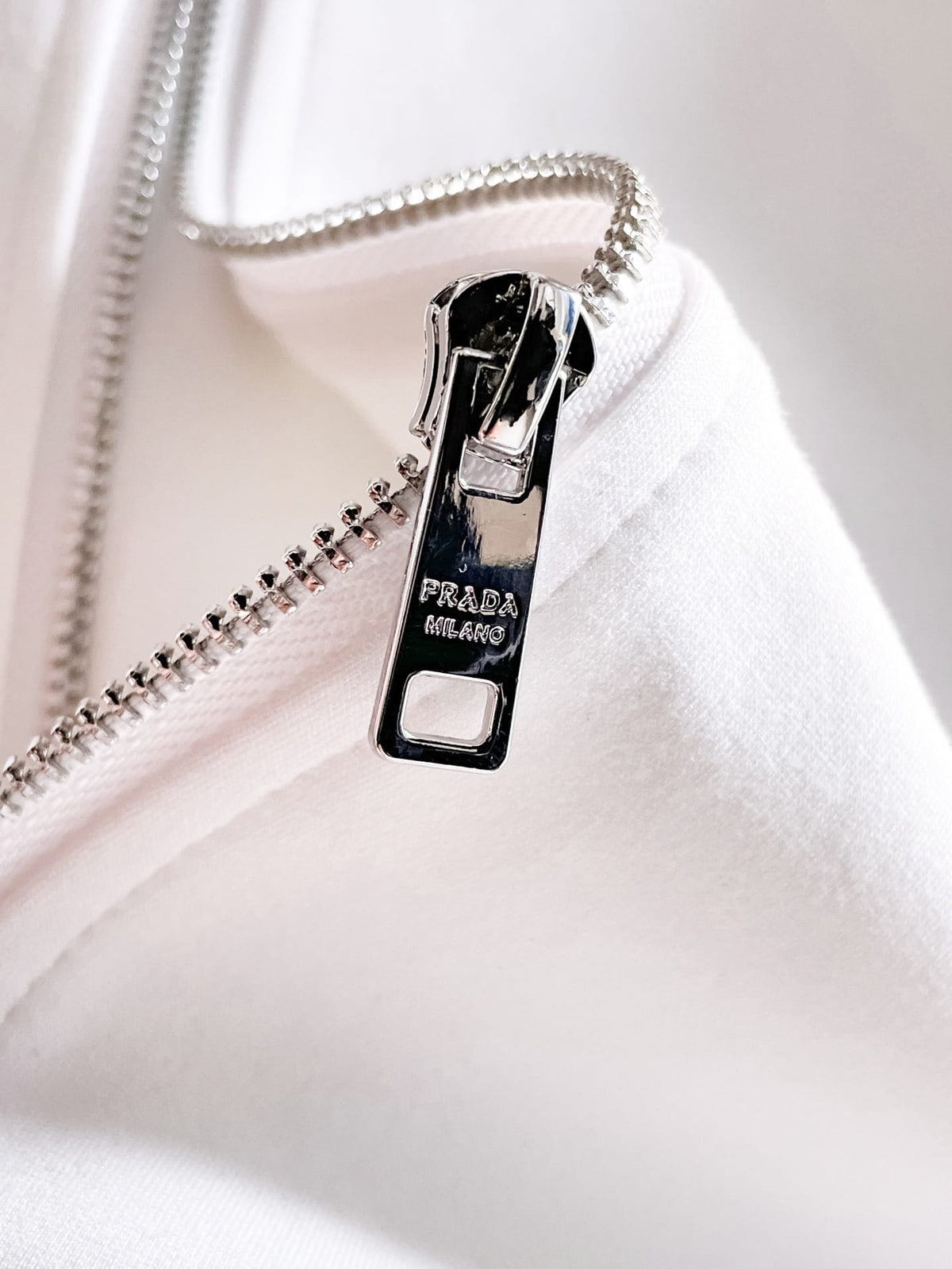 Prada Linea Rossa Tracksuit Set - White Technical Knit Stripe Zip Jacket & Pants - photo 7
