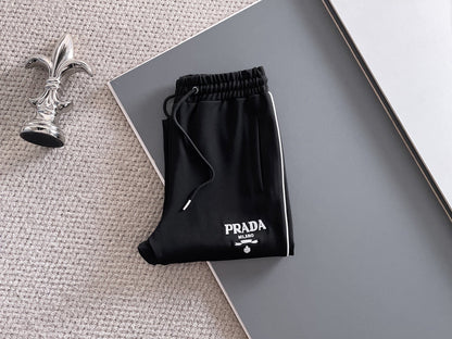 Prada Milano Tracksuit Set - Black Technical Knit Piping Zip Jacket & Pants - photo 9