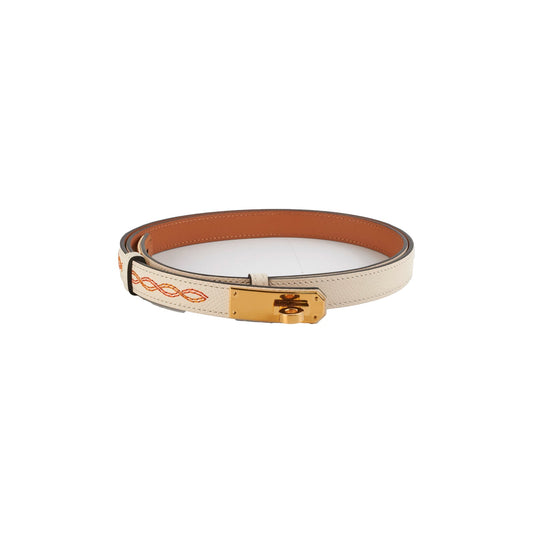 Hermes Kelly 18 Belt Nata/Orange - B Stamp - photo 1