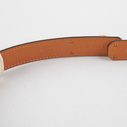 Hermes Kelly 18 Belt Nata/Orange - B Stamp - photo 2