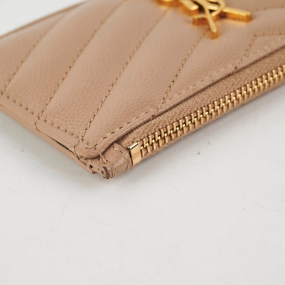 Saint Laurent Beige Zip Card Holder - photo 9
