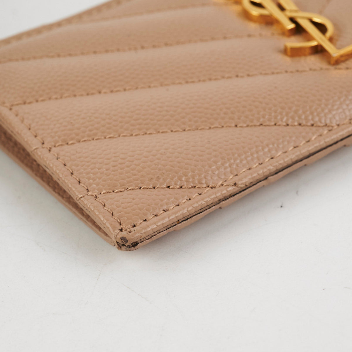 Saint Laurent Beige Zip Card Holder - photo 6