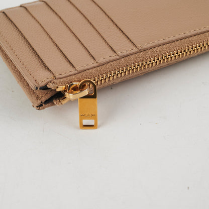Saint Laurent Beige Zip Card Holder - photo 5
