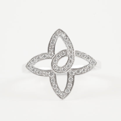 Louis Vuitton 18k White Gold Fleur Ring Size 54 - photo 4