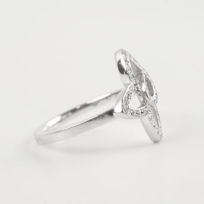 Louis Vuitton 18k White Gold Fleur Ring Size 54 - photo 2