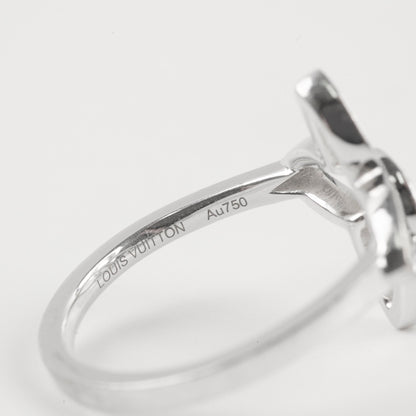 Louis Vuitton 18k White Gold Fleur Ring Size 54 - photo 5
