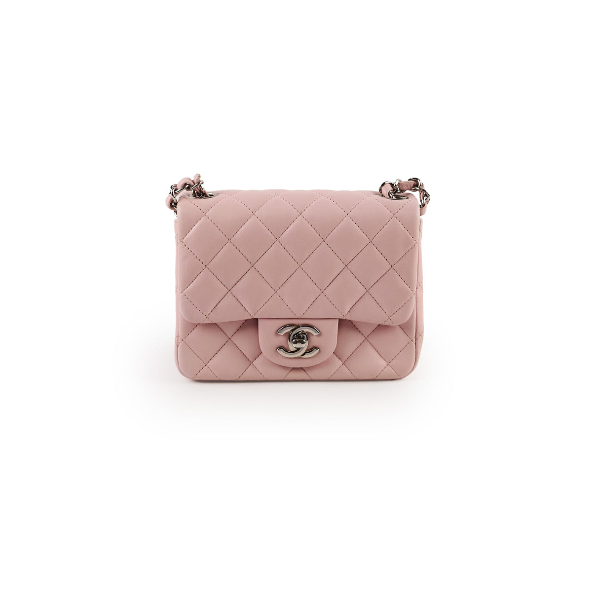 Chanel Lambskin Mini Square Light Pink - photo 1