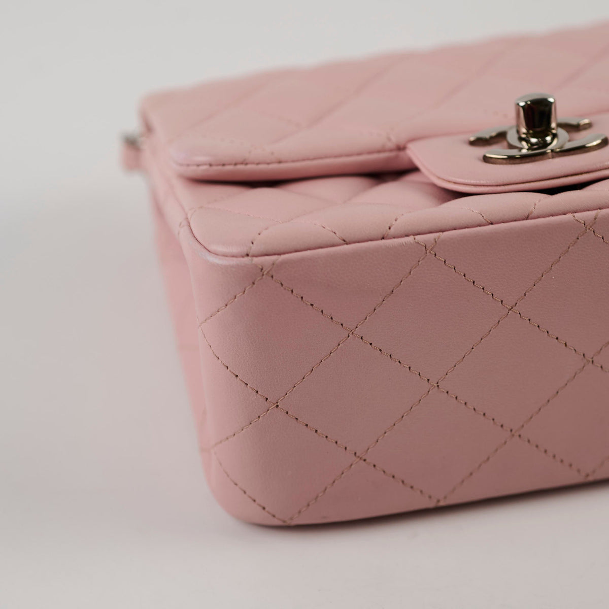 Chanel Lambskin Mini Square Light Pink - photo 11
