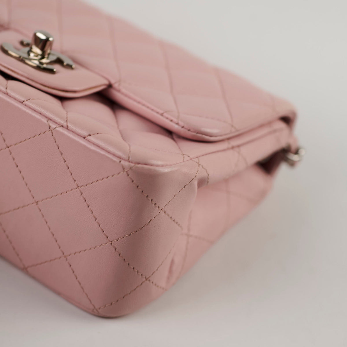 Chanel Lambskin Mini Square Light Pink - photo 13