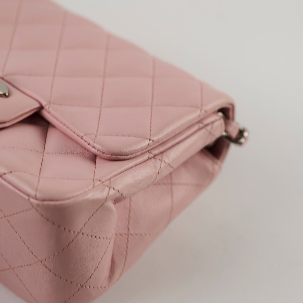 Chanel Lambskin Mini Square Light Pink - photo 12