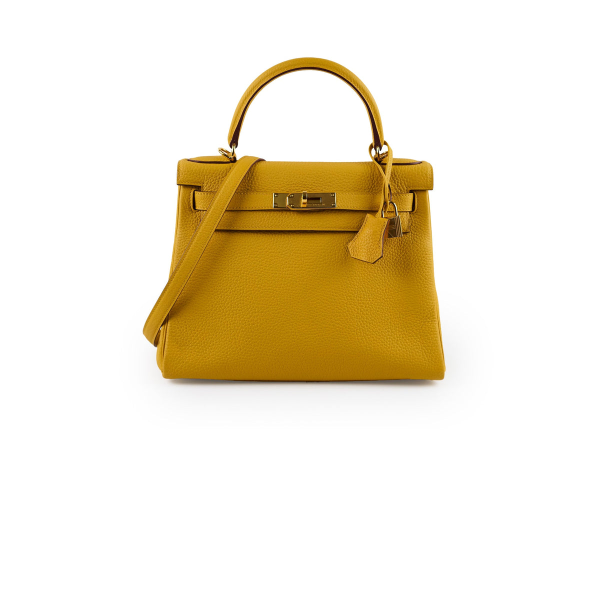 Hermes Kelly 28 Togo Leather Jaune Ambre GHW Y stamp - photo 1
