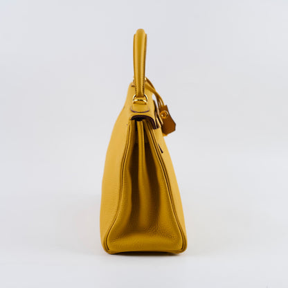 Hermes Kelly 28 Togo Leather Jaune Ambre GHW Y stamp - photo 3