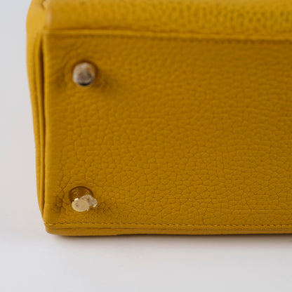 Hermes Kelly 28 Togo Leather Jaune Ambre GHW Y stamp - photo 12