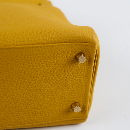 Hermes Kelly 28 Togo Leather Jaune Ambre GHW Y stamp - photo 13