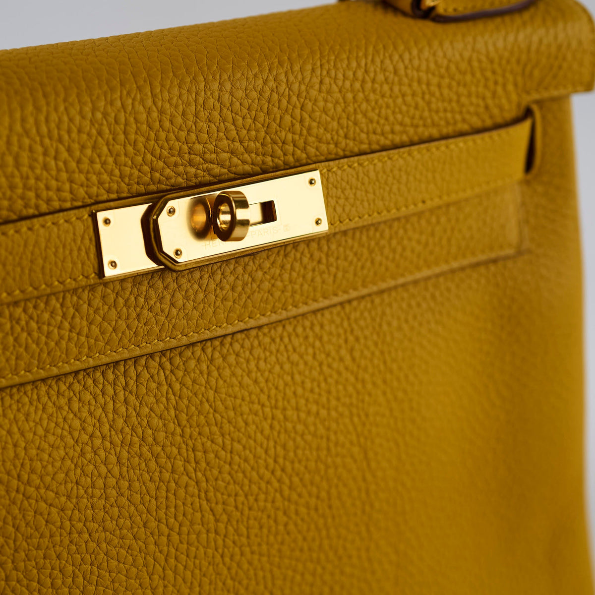 Hermes Kelly 28 Togo Leather Jaune Ambre GHW Y stamp - photo 15