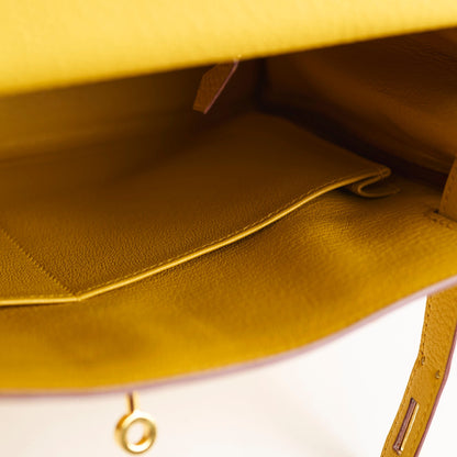 Hermes Kelly 28 Togo Leather Jaune Ambre GHW Y stamp - photo 8