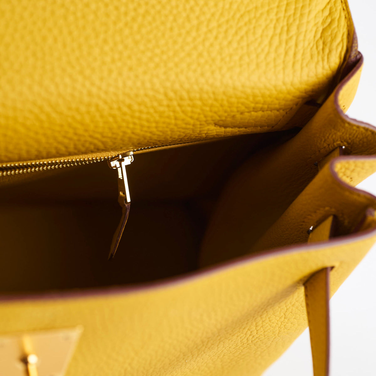 Hermes Kelly 28 Togo Leather Jaune Ambre GHW Y stamp - photo 9