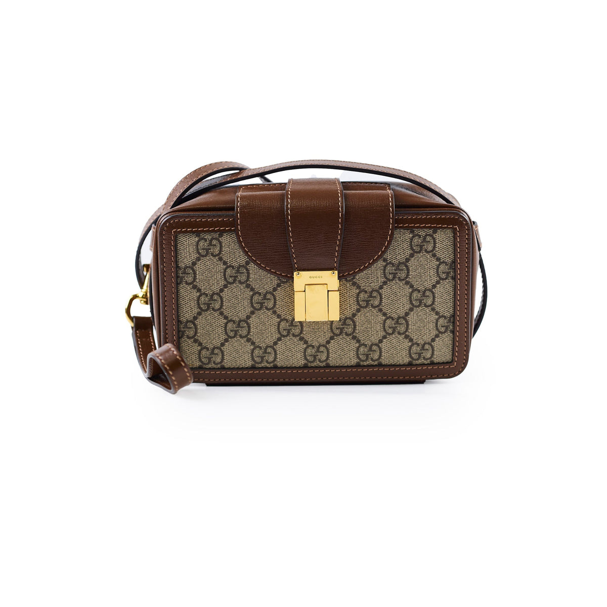 Gucci GG Surpreme Mini Clasp Bag Brown - photo 1