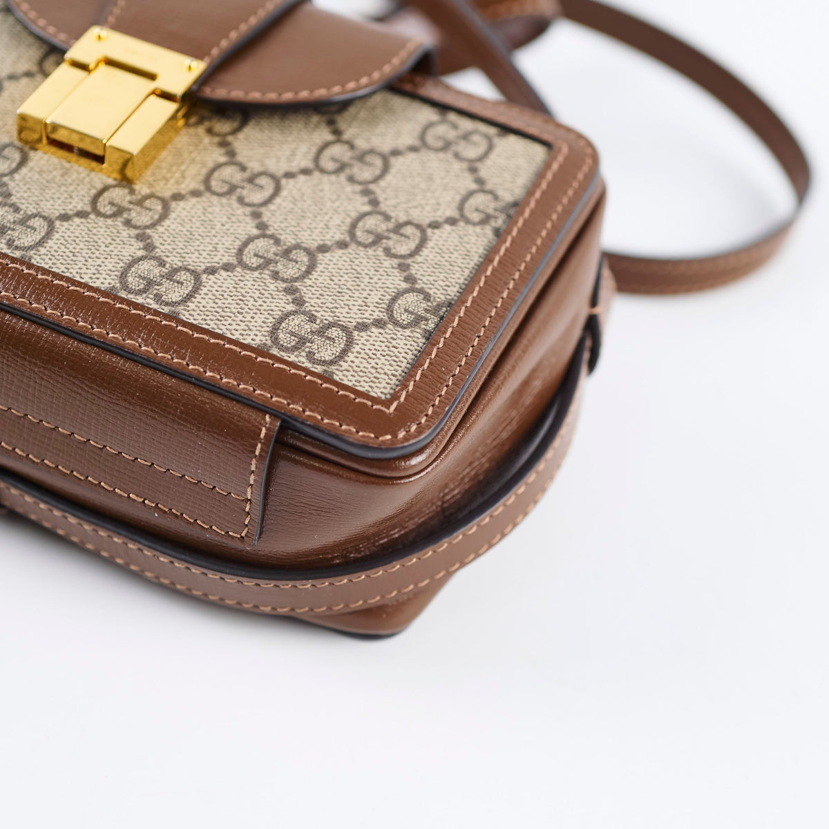 Gucci GG Surpreme Mini Clasp Bag Brown - photo 14