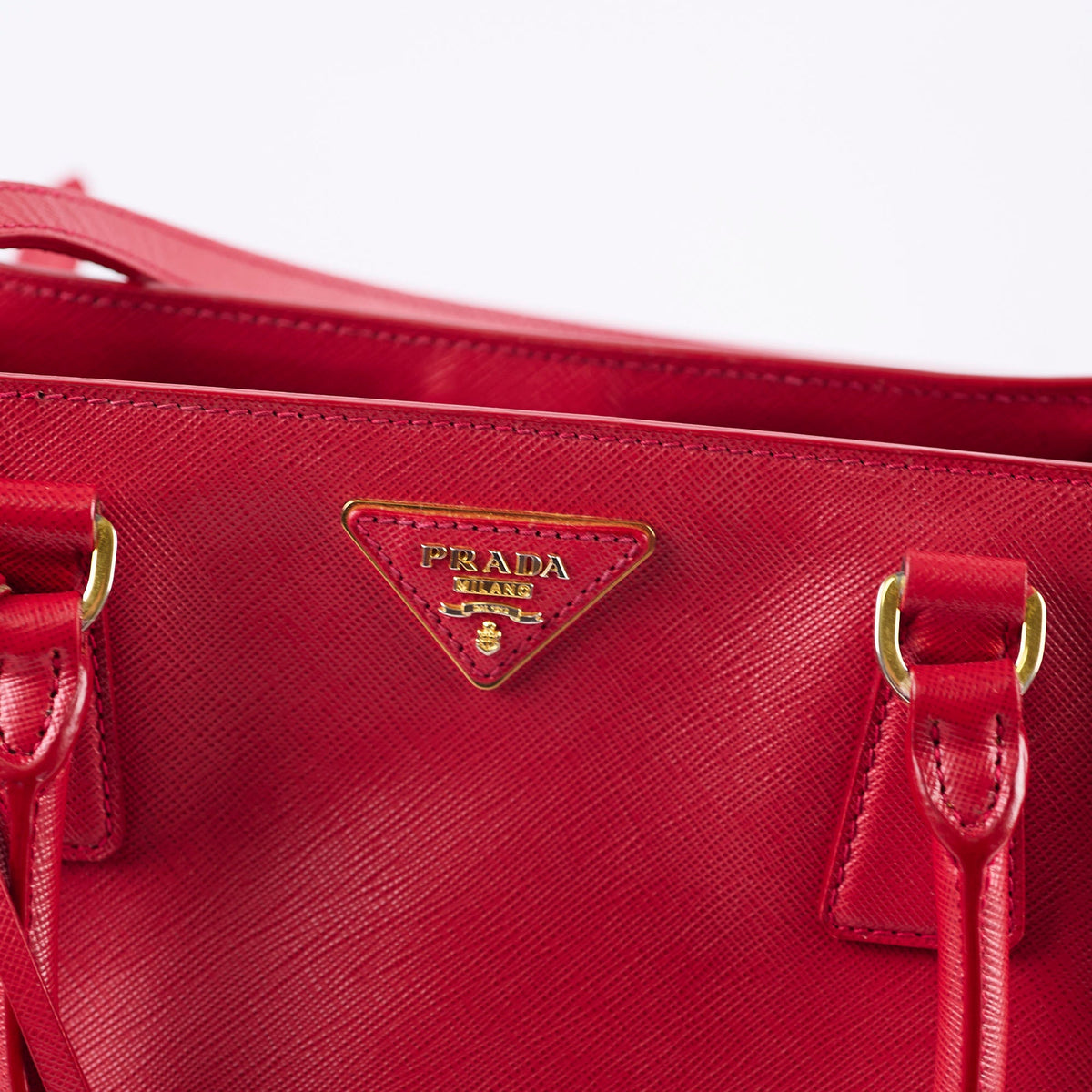 Prada Saffiano Medium Tote Red - photo 5