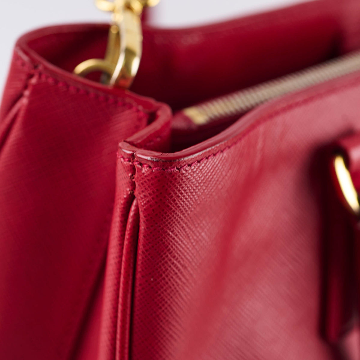 Prada Saffiano Medium Tote Red - photo 11