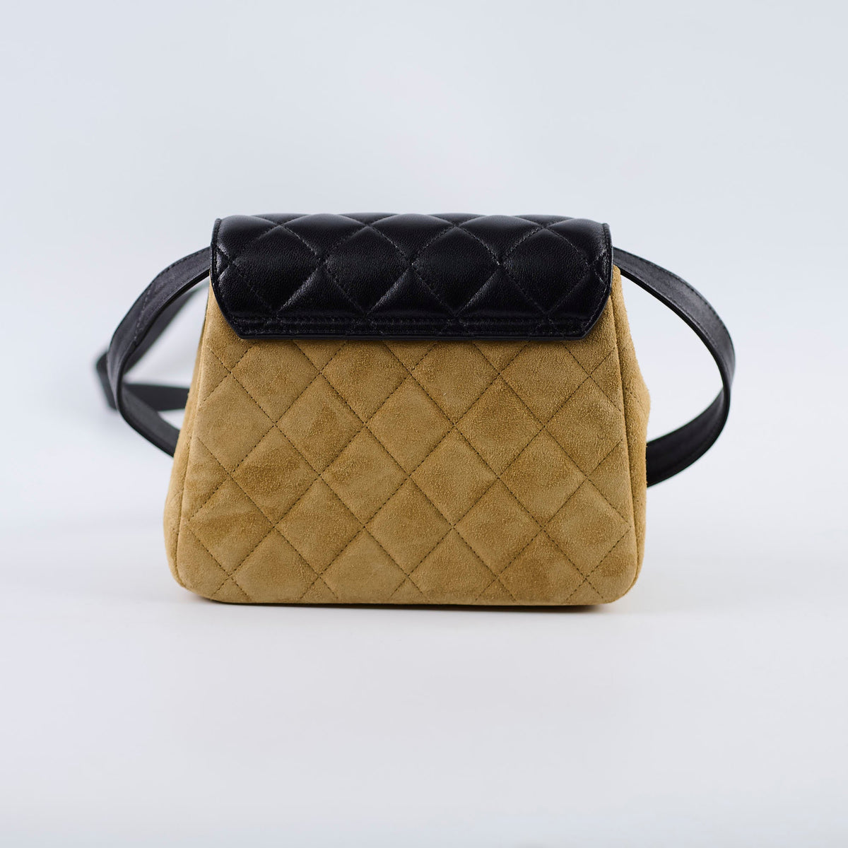 Chanel 25A Suede Mini Crossbody Black/Camel (Microchipped) - photo 3
