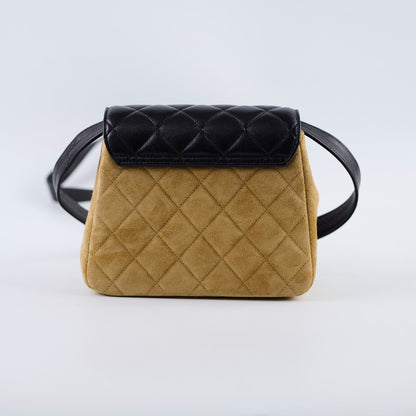Chanel 25A Suede Mini Crossbody Black/Camel (Microchipped) - photo 3