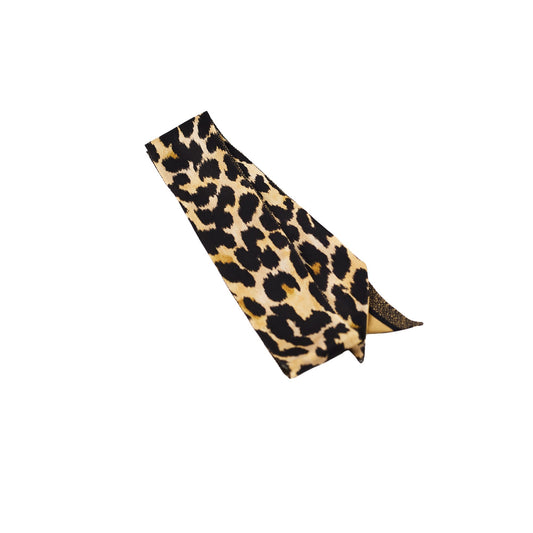 Christian Dior Mizza Mitzah Scarf Beige and Black Silk Twilly - photo 1