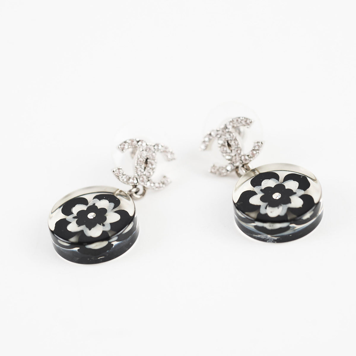 Chanel Flower Crystal CC Logo Earrings - photo 3