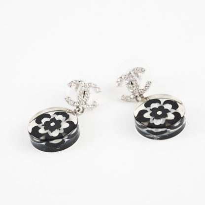 Chanel Flower Crystal CC Logo Earrings - photo 3