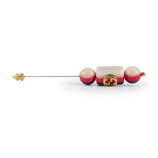 Gucci Resin Gold Plated Sylvie Brooch - photo 2