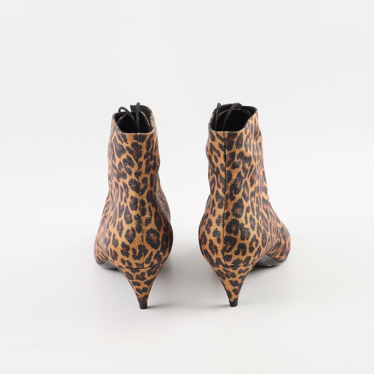 Saint Laurent Lace Up Leopard Boot Size 39 - photo 3