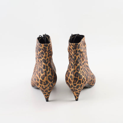 Saint Laurent Lace Up Leopard Boot Size 39 - photo 3
