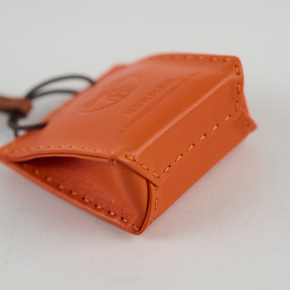 Hermes Orange Shopping Bag Charm - photo 4