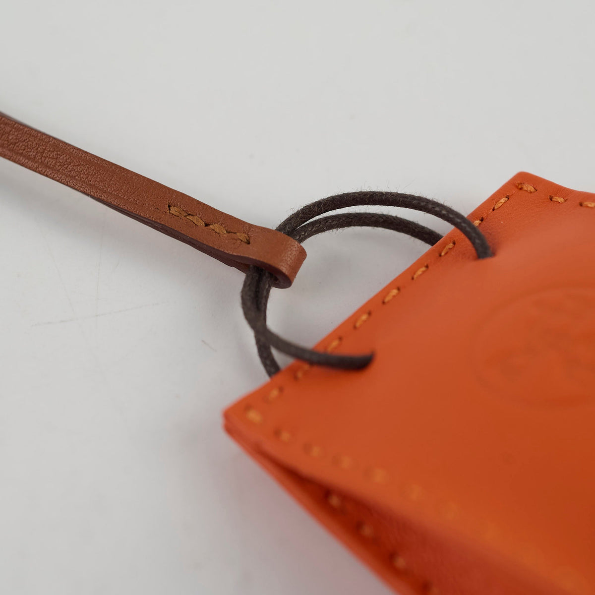 Hermes Orange Shopping Bag Charm - photo 6