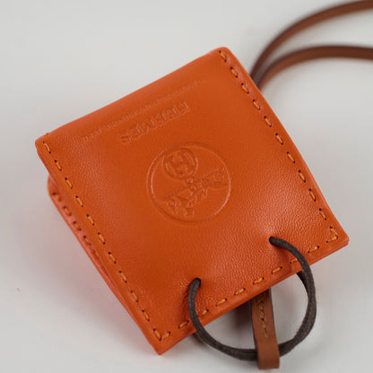 Hermes Orange Shopping Bag Charm - photo 2