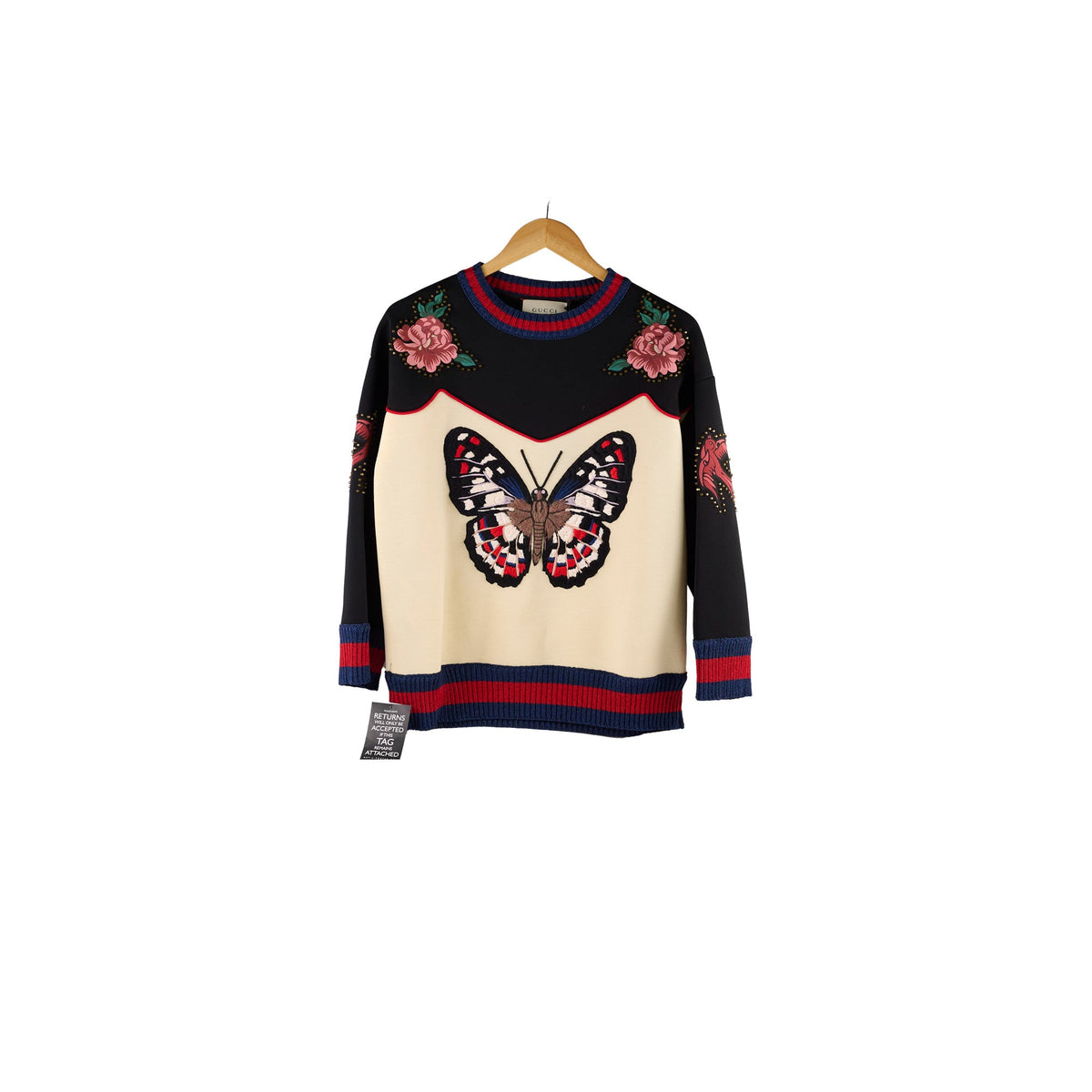 Gucci Butterfly Applique Sweater Size M - photo 1
