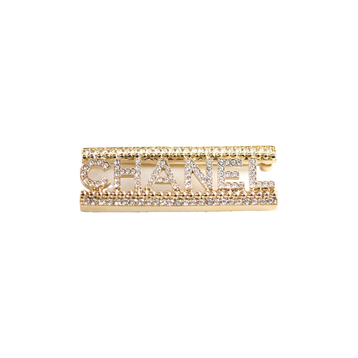 Chanel "CHANEL" Crystal Brooch Gold Costume Jewellery - photo 1