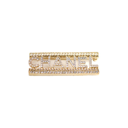 Chanel "CHANEL" Crystal Brooch Gold Costume Jewellery - photo 1
