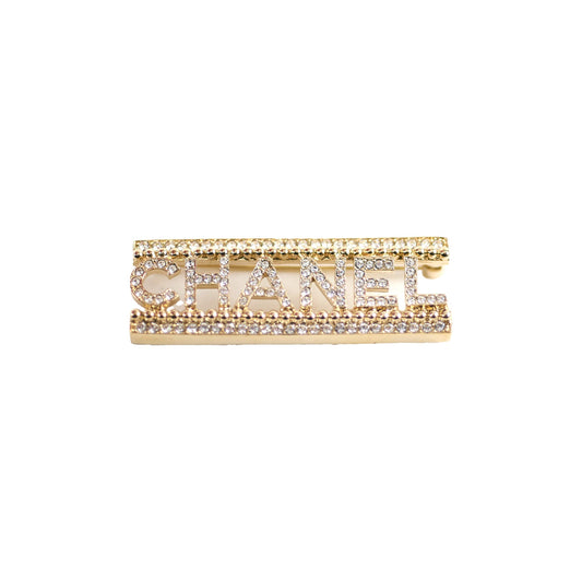 Chanel "CHANEL" Crystal Brooch Gold Costume Jewellery - photo 1